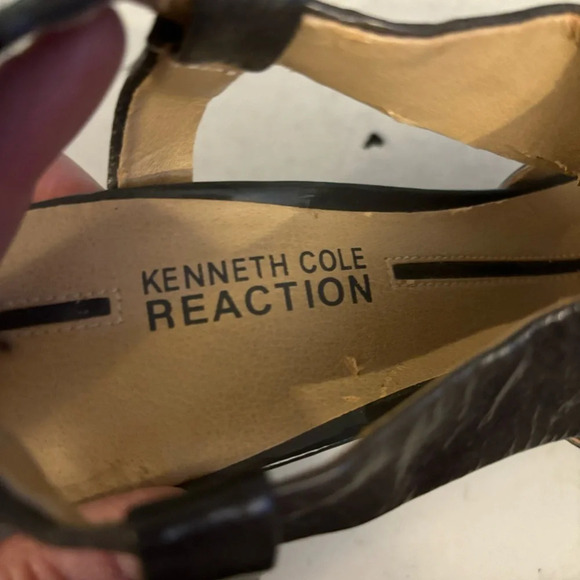 Kenneth Cole reaction sling back ombré grey leather heels in size 7.5 - Picture 3 of 12